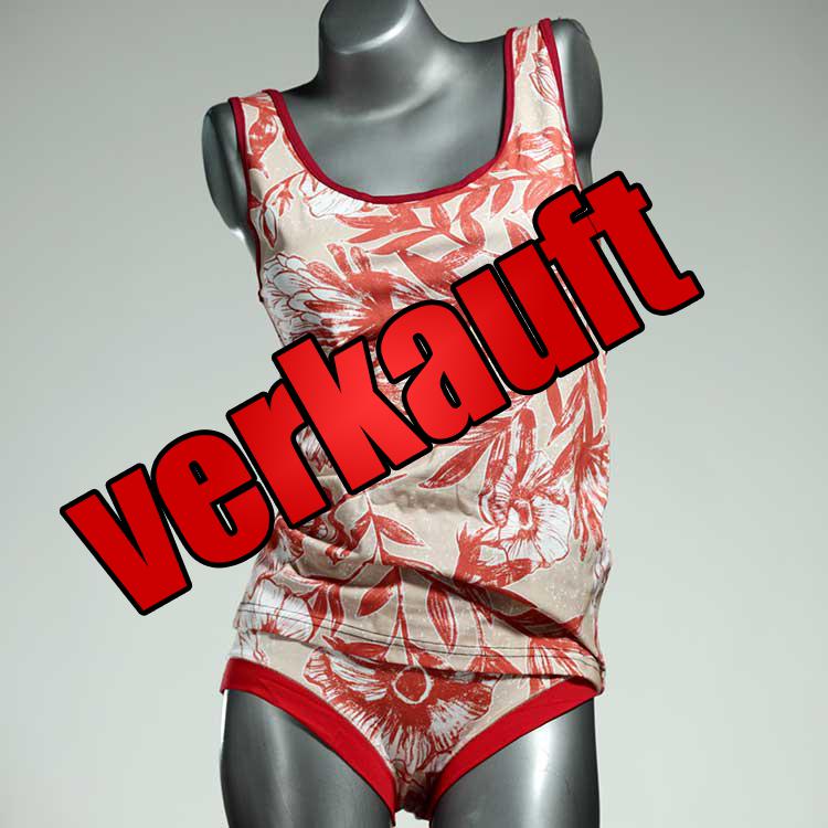 attraktive günstige nachhaltige süße Unterwäsche Set für DamenPanty / Hotpant mit Top aus Biobaumwolle