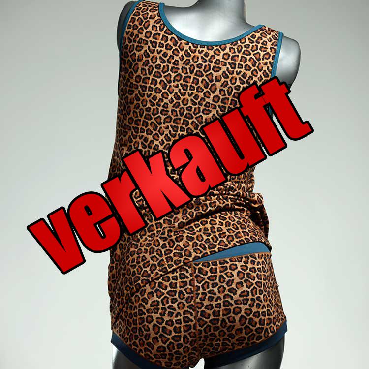 süße attraktive nachhaltige gemusterte Unterwäsche Set für DamenPanty / Hotpant mit Top aus Biobaumwolle