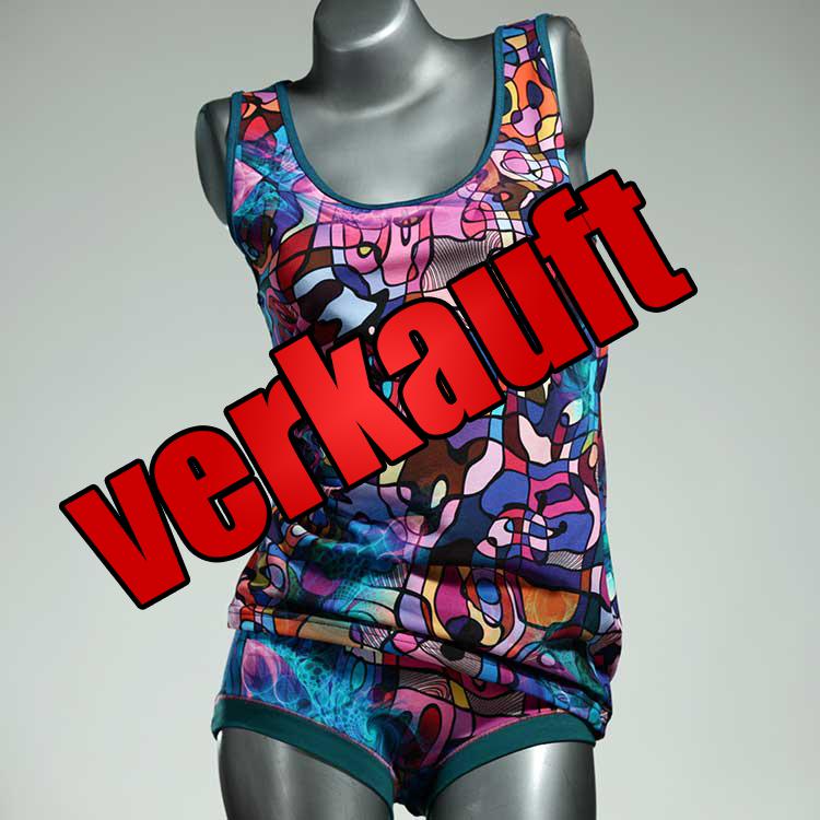 attraktive nachhaltige günstige ökologische Unterwäsche Set für DamenPanty / Hotpant mit Top aus Biobaumwolle