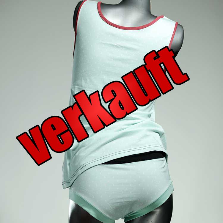 süße nachhaltige gemusterte bequeme Unterwäsche Set für DamenPanty / Hotpant mit Top aus Biobaumwolle