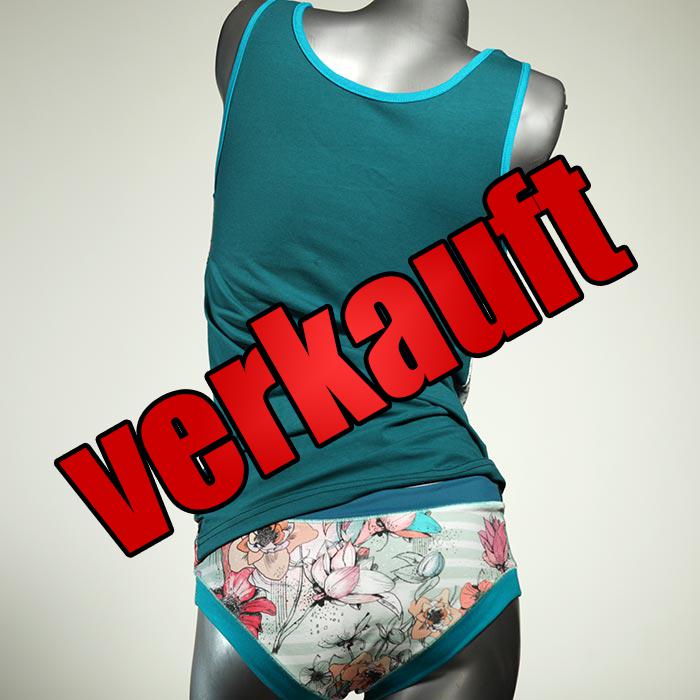 handgemachte günstige süße attraktive Unterwäsche Set für DamenPanty / Hotpant mit Top aus Biobaumwolle