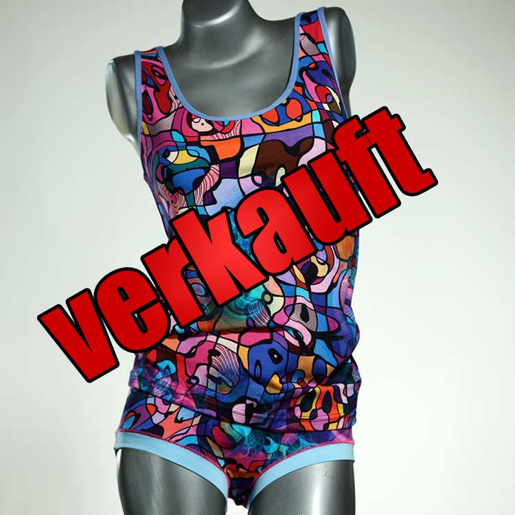 ökologische günstige preiswerte farbige Unterwäsche Set für DamenPanty / Hotpant mit Top aus Biobaumwolle