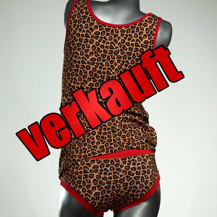 ökologische handgemachte bunte sexy Unterwäsche Set für DamenPanty / Hotpant mit Top aus Biobaumwolle