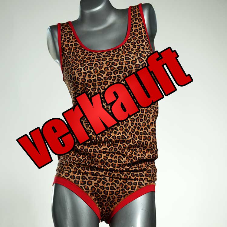 ökologische handgemachte bunte sexy Unterwäsche Set für DamenPanty / Hotpant mit Top aus Biobaumwolle