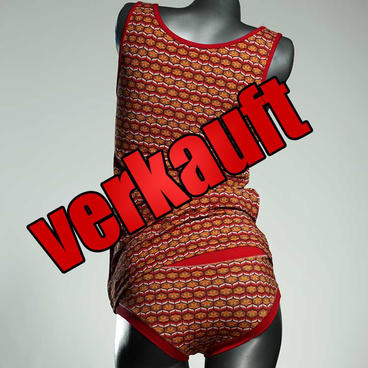 nachhaltige bequeme schöne handgemachte Unterwäsche Set für DamenPanty / Hotpant mit Top aus Biobaumwolle