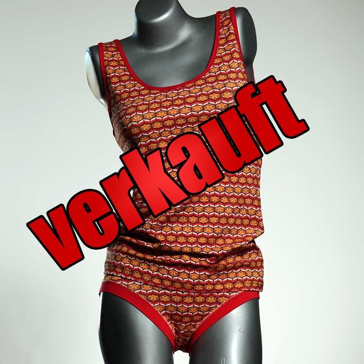 nachhaltige bequeme schöne handgemachte Unterwäsche Set für DamenPanty / Hotpant mit Top aus Biobaumwolle