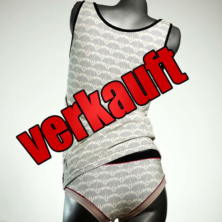 sexy bunte handgemachte attraktive Unterwäsche Set für DamenPanty / Hotpant mit Top aus Biobaumwolle