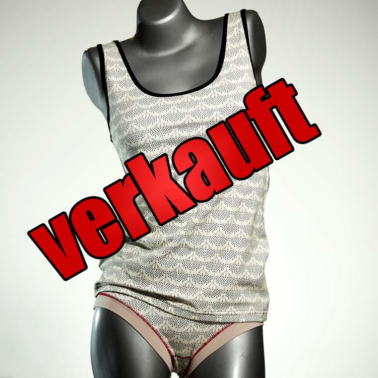 sexy bunte handgemachte attraktive Unterwäsche Set für DamenPanty / Hotpant mit Top aus Biobaumwolle