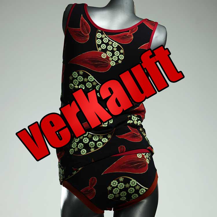 schöne günstige nachhaltige bunte Unterwäsche Set für DamenPanty / Hotpant mit Top aus Biobaumwolle