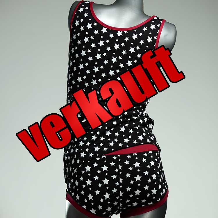 sexy bunte farbige bequeme Unterwäsche Set für DamenPanty / Hotpant mit Top aus Biobaumwolle