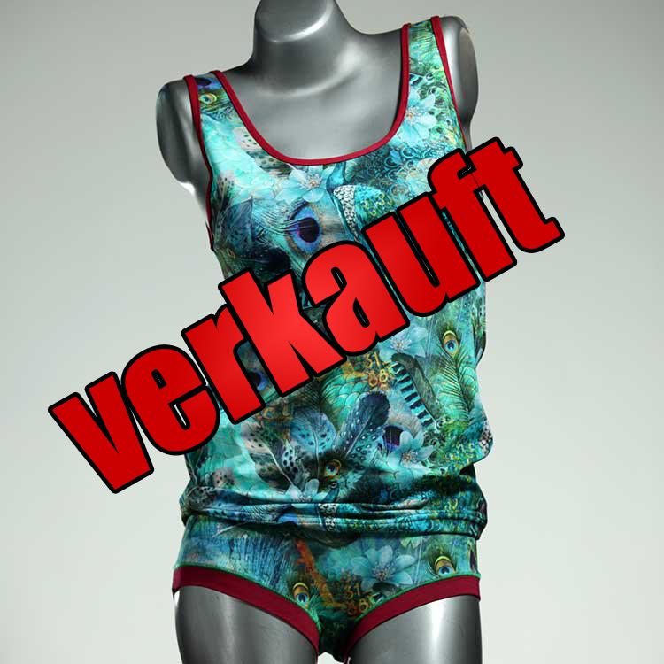 süße schöne ökologische preiswerte Unterwäsche Set für DamenPanty / Hotpant mit Top aus Biobaumwolle