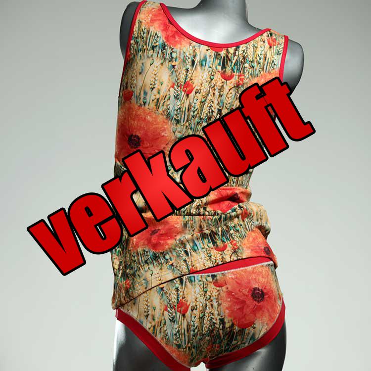 nachhaltige preiswerte attraktive bequeme Unterwäsche Set für DamenPanty / Hotpant mit Top aus Biobaumwolle