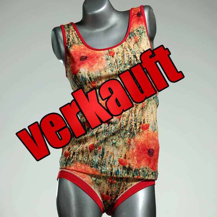 nachhaltige preiswerte attraktive bequeme Unterwäsche Set für DamenPanty / Hotpant mit Top aus Biobaumwolle