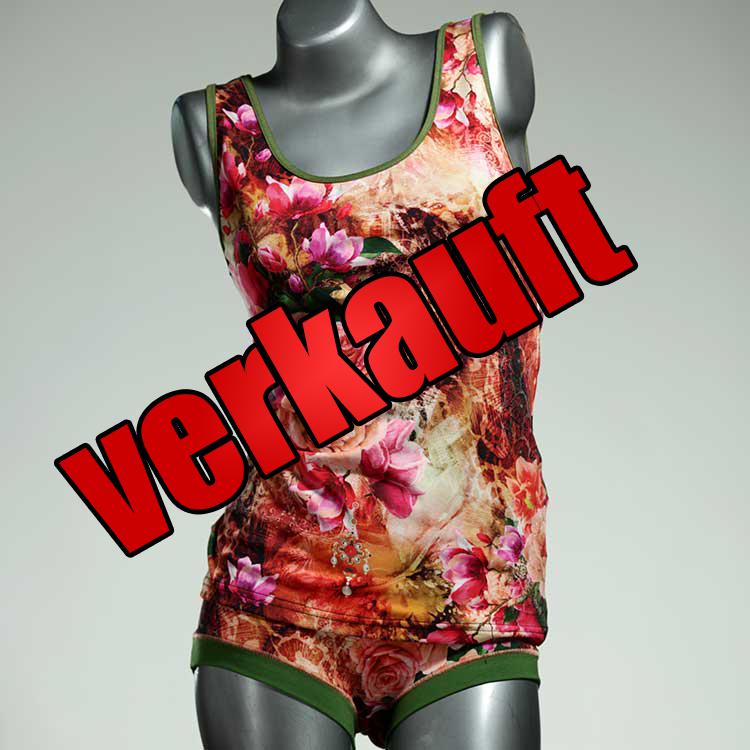 ökologische preiswerte nachhaltige günstige Unterwäsche Set für DamenPanty / Hotpant mit Top aus Biobaumwolle