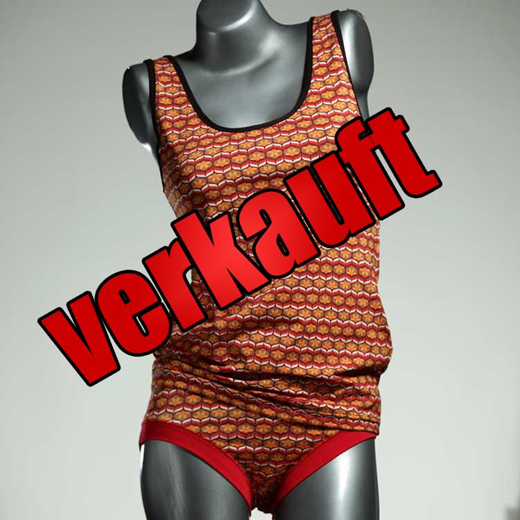 handgemachte attraktive nachhaltige farbige Unterwäsche Set für DamenPanty / Hotpant mit Top aus Biobaumwolle