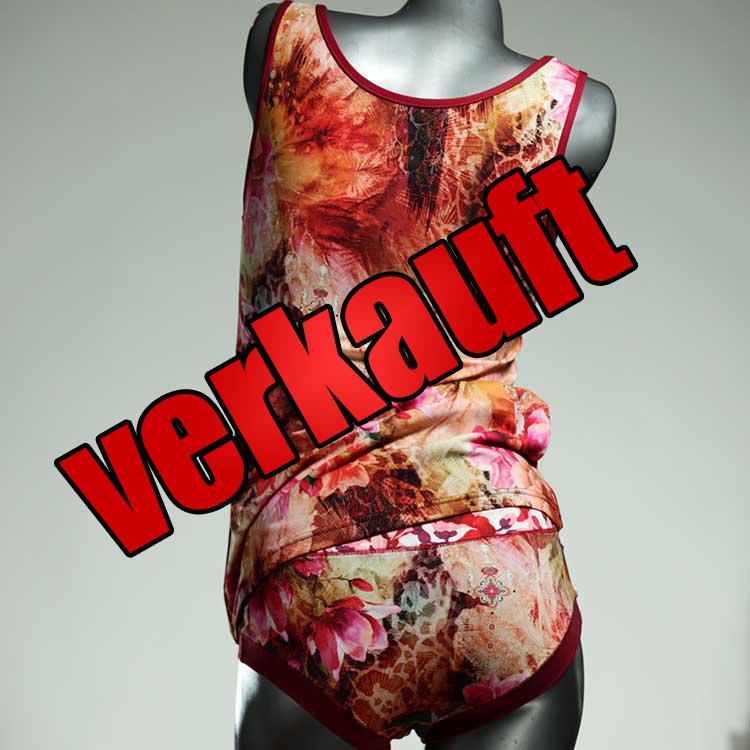 handgemachte süße ökologische bunte Unterwäsche Set für DamenPanty / Hotpant mit Top aus Biobaumwolle