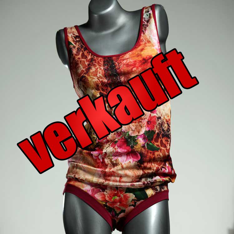 handgemachte süße ökologische bunte Unterwäsche Set für DamenPanty / Hotpant mit Top aus Biobaumwolle