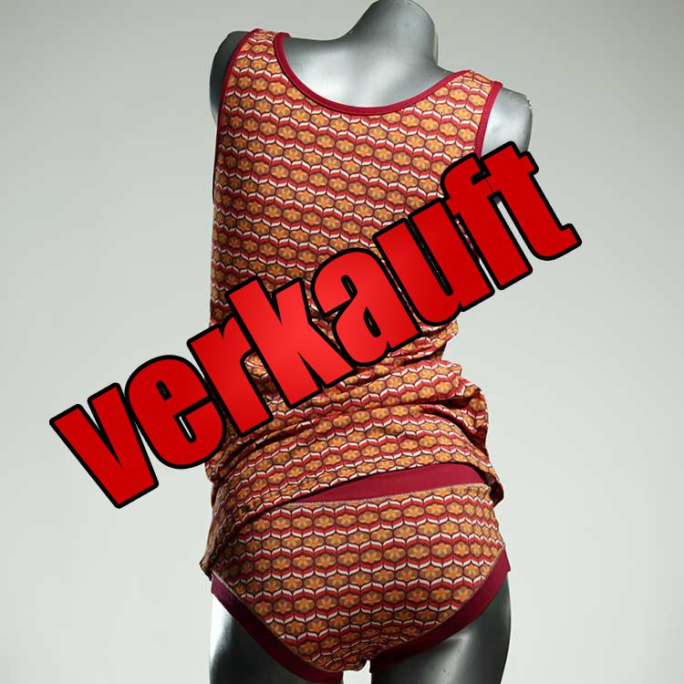 farbige schöne attraktive süße Unterwäsche Set für DamenPanty / Hotpant mit Top aus Biobaumwolle