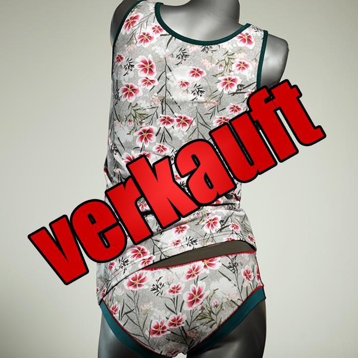 sexy handgemachte bunte attraktive Unterwäsche Set für DamenPanty / Hotpant mit Top aus Biobaumwolle
