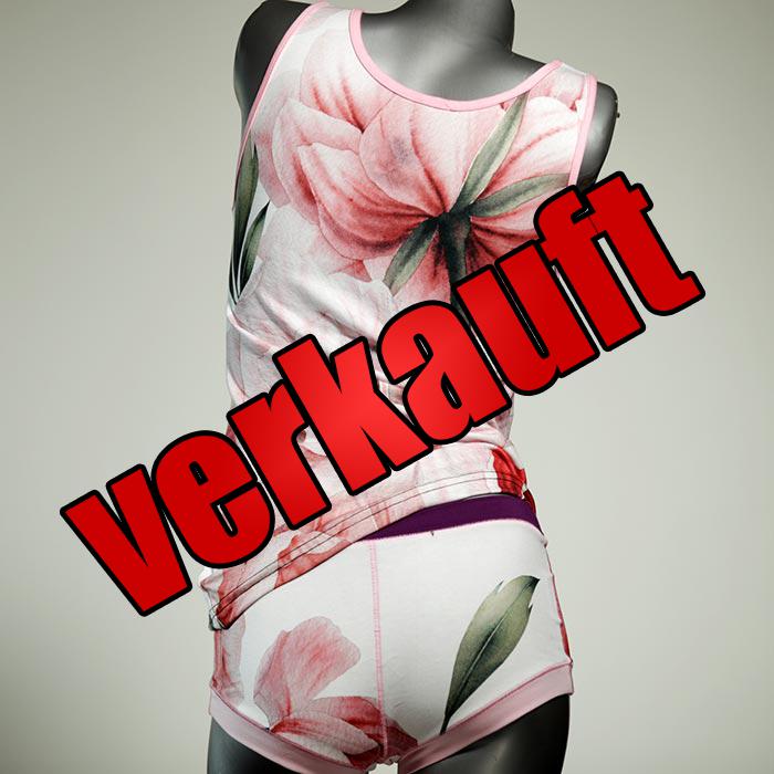 attraktive sexy günstige  Unterwäsche Set für DamenPanty / Hotpant mit Top aus Biobaumwolle