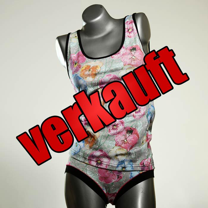 bunte schöne ökologische günstige Unterwäsche Set für DamenPanty / Hotpant mit Top aus Biobaumwolle