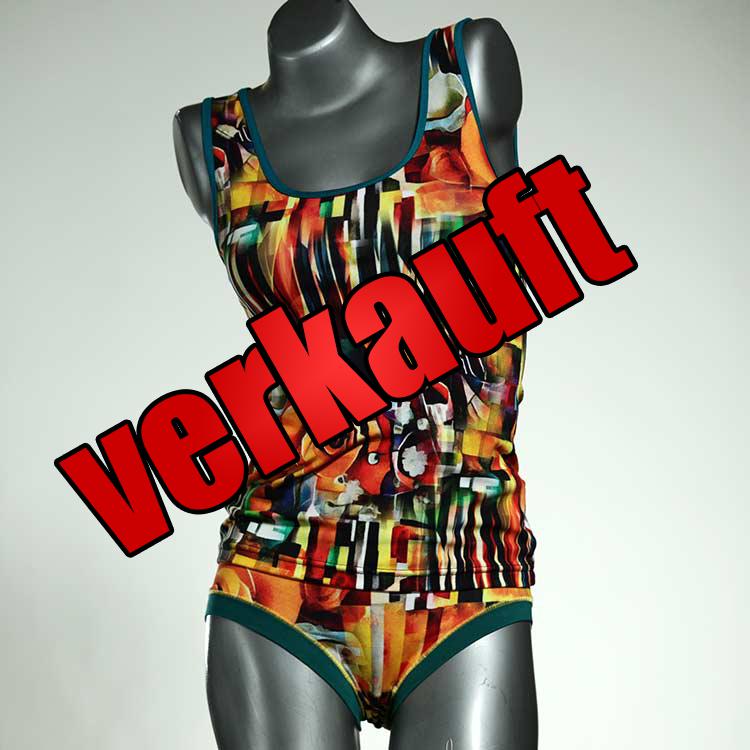 preiswerte süße ökologische bequeme Unterwäsche Set für DamenPanty / Hotpant mit Top aus Biobaumwolle