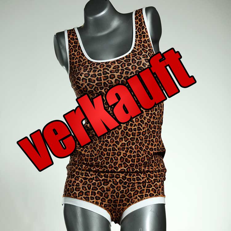 ökologische schöne handgemachte günstige Unterwäsche Set für DamenPanty / Hotpant mit Top aus Biobaumwolle