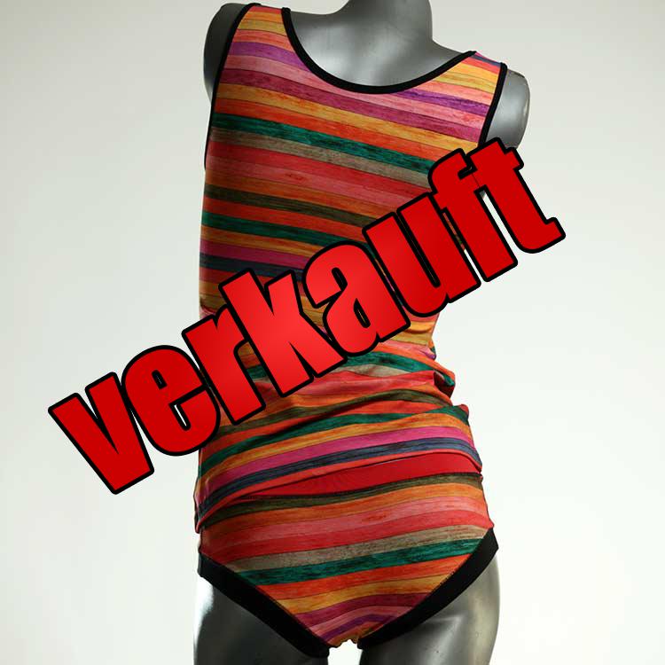 attraktive bunte ökologische süße Unterwäsche Set für DamenPanty / Hotpant mit Top aus Biobaumwolle