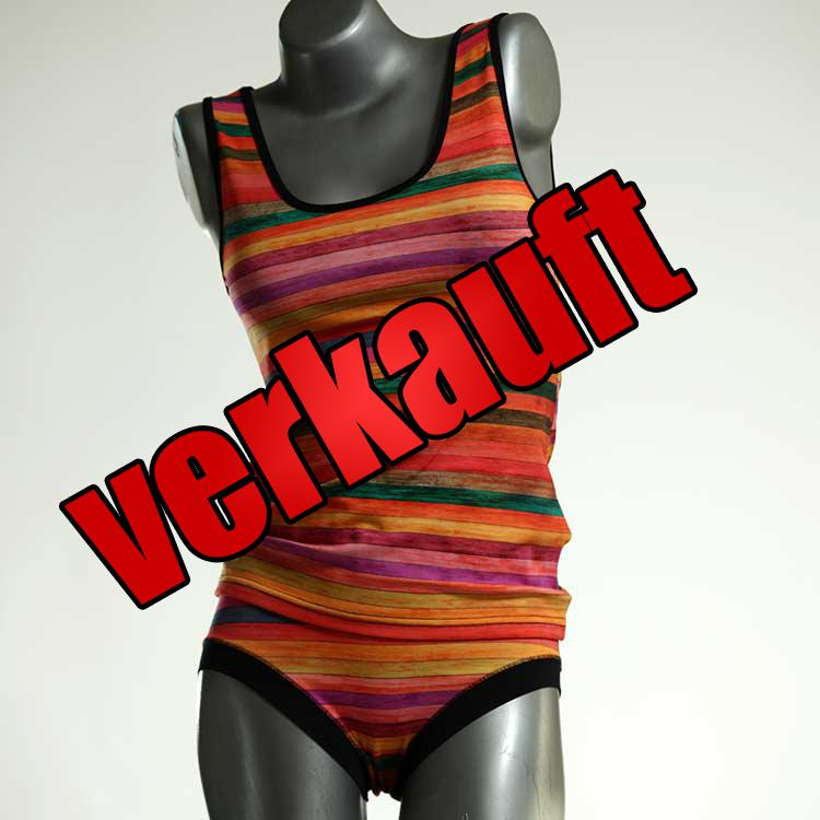 attraktive bunte ökologische süße Unterwäsche Set für DamenPanty / Hotpant mit Top aus Biobaumwolle