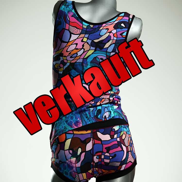 ökologische farbige nachhaltige schöne Unterwäsche Set für DamenPanty / Hotpant mit Top aus Biobaumwolle