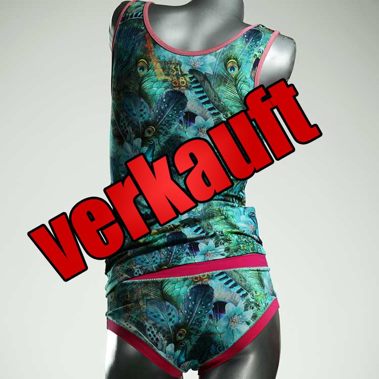 bequeme preiswerte schöne süße Unterwäsche Set für DamenPanty / Hotpant mit Top aus Biobaumwolle