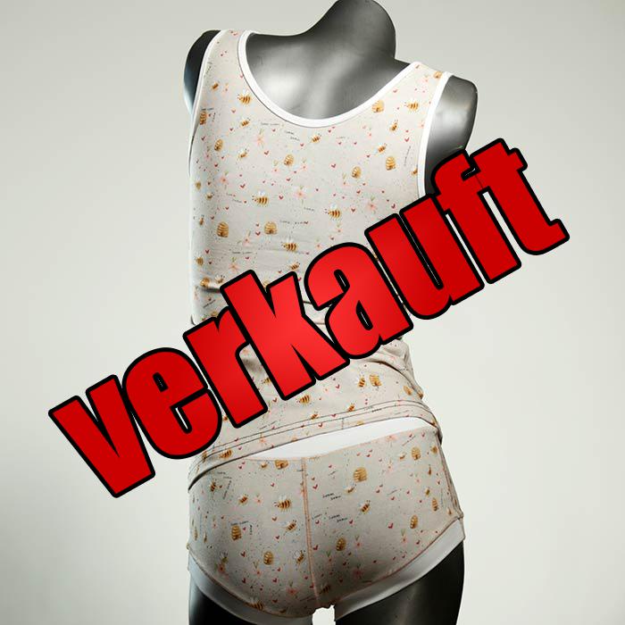 nachhaltige farbige attraktive bunte Unterwäsche Set für DamenPanty / Hotpant mit Top aus Biobaumwolle