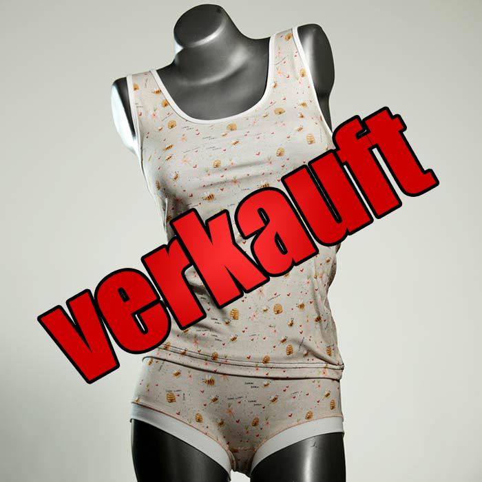 nachhaltige farbige attraktive bunte Unterwäsche Set für DamenPanty / Hotpant mit Top aus Biobaumwolle