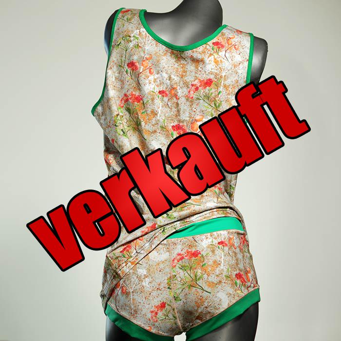 farbige günstige süße attraktive Unterwäsche Set für DamenPanty / Hotpant mit Top aus Biobaumwolle