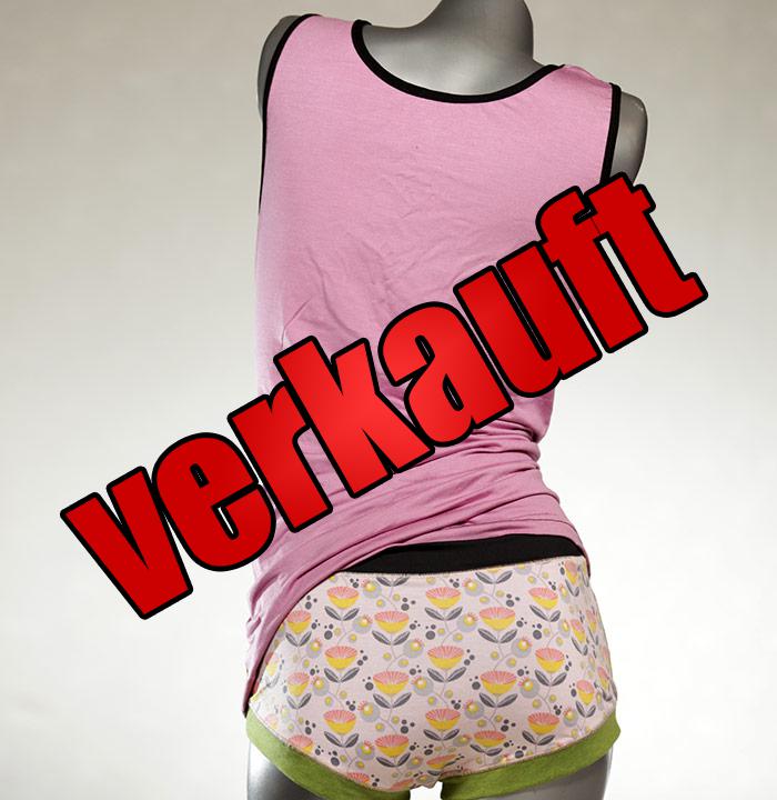 schöne bequeme attraktive ökologische Unterwäsche Set für DamenPanty / Hotpant mit Top aus Biobaumwolle
