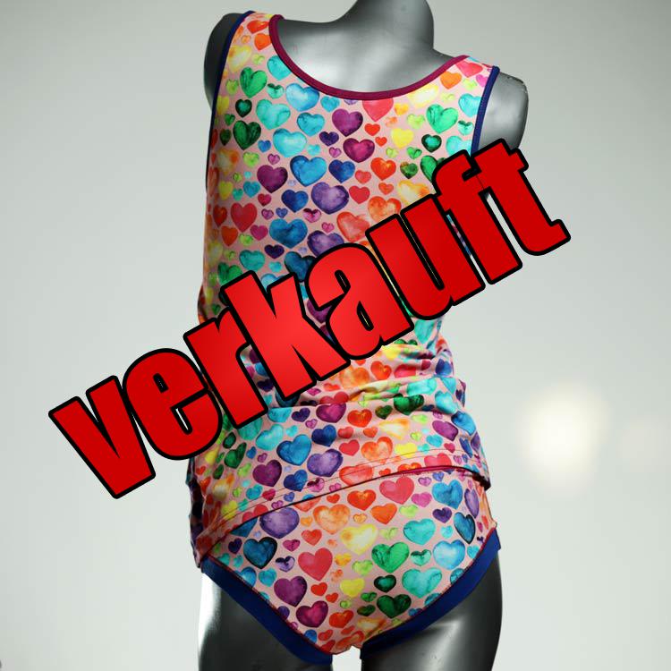 attraktive gemusterte sexy preiswerte Unterwäsche Set für DamenPanty / Hotpant mit Top aus Biobaumwolle