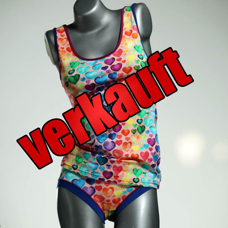 attraktive gemusterte sexy preiswerte Unterwäsche Set für DamenPanty / Hotpant mit Top aus Biobaumwolle