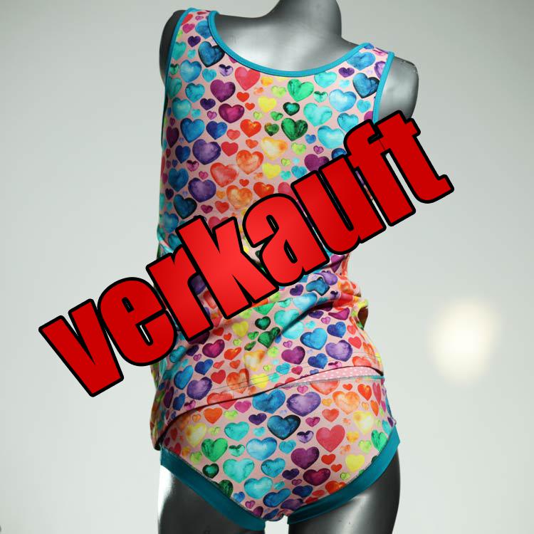 ökologische günstige bequeme attraktive Unterwäsche Set für DamenPanty / Hotpant mit Top aus Biobaumwolle