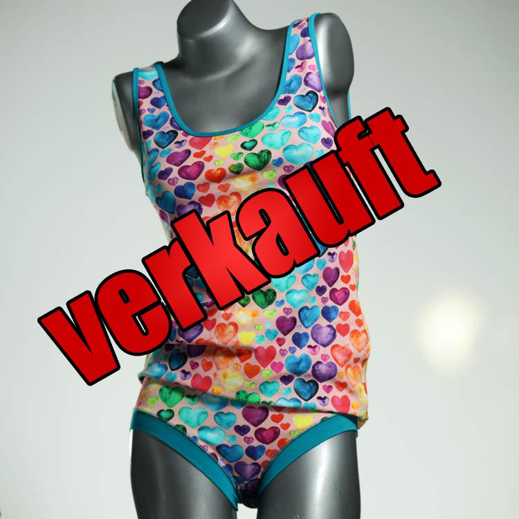 ökologische günstige bequeme attraktive Unterwäsche Set für DamenPanty / Hotpant mit Top aus Biobaumwolle