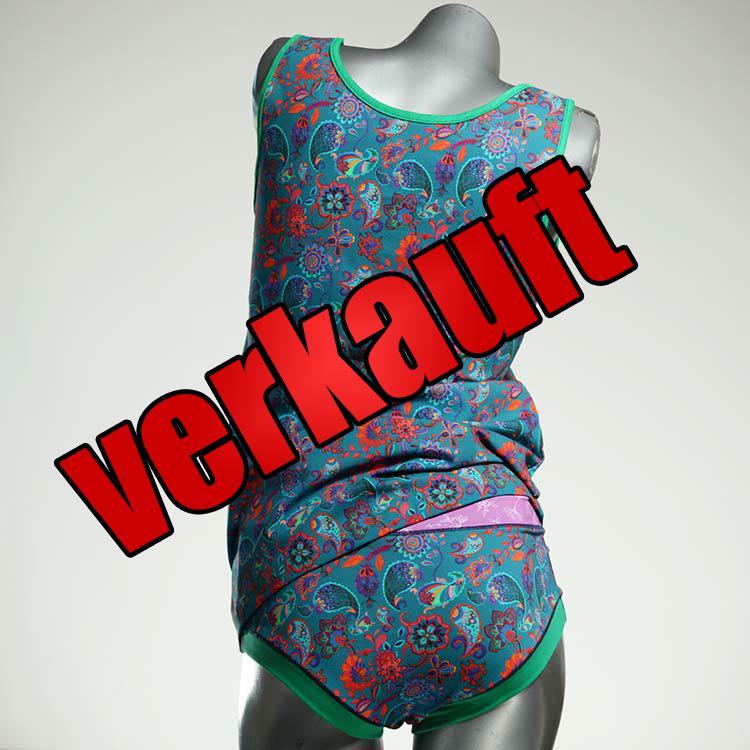 sexy attraktive nachhaltige bunte Unterwäsche Set für DamenPanty / Hotpant mit Top aus Biobaumwolle