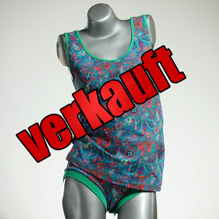 sexy attraktive nachhaltige bunte Unterwäsche Set für DamenPanty / Hotpant mit Top aus Biobaumwolle