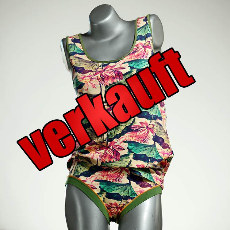 günstige schöne preiswerte bunte Unterwäsche Set für DamenPanty / Hotpant mit Top aus Biobaumwolle