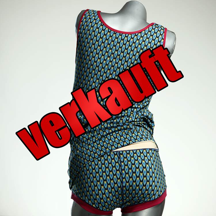farbige günstige nachhaltige schöne Unterwäsche Set für DamenPanty / Hotpant mit Top aus Biobaumwolle