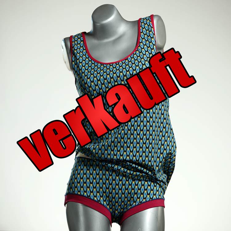 farbige günstige nachhaltige schöne Unterwäsche Set für DamenPanty / Hotpant mit Top aus Biobaumwolle