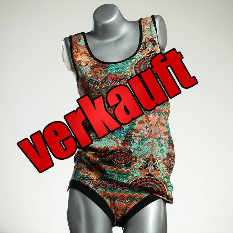 schöne süße handgemachte bunte Unterwäsche Set für DamenPanty / Hotpant mit Top aus Biobaumwolle