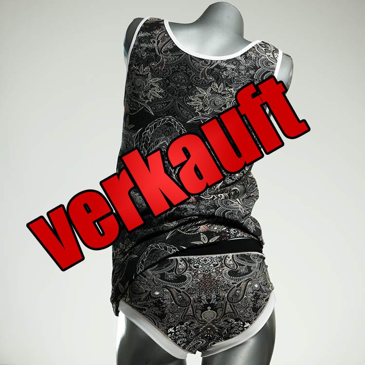 sexy ökologische bunte bequeme Unterwäsche Set für DamenPanty / Hotpant mit Top aus Biobaumwolle