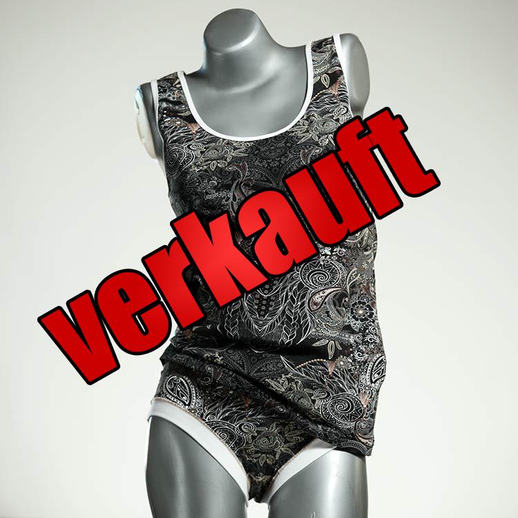 sexy ökologische bunte bequeme Unterwäsche Set für DamenPanty / Hotpant mit Top aus Biobaumwolle