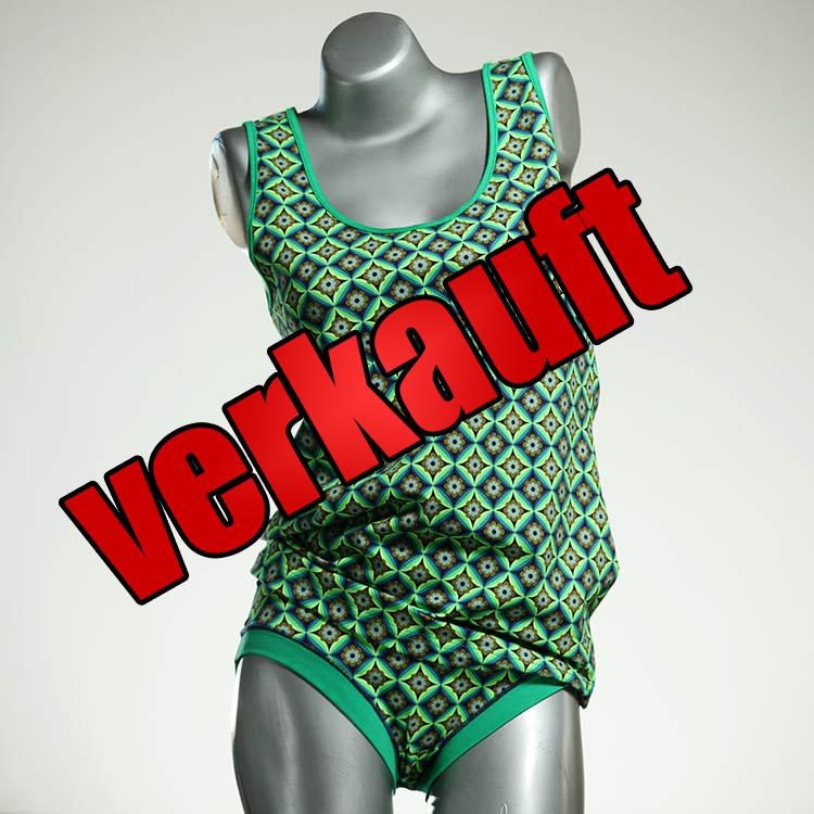 handgemachte bunte preiswerte farbige Unterwäsche Set für DamenPanty / Hotpant mit Top aus Biobaumwolle