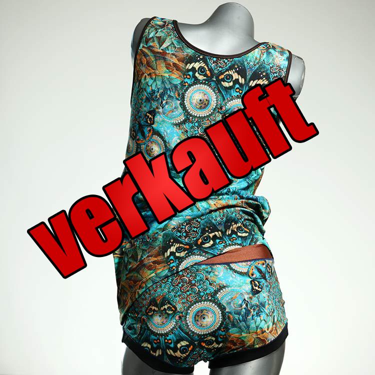 schöne süße farbige bequeme Unterwäsche Set für DamenPanty / Hotpant mit Top aus Biobaumwolle