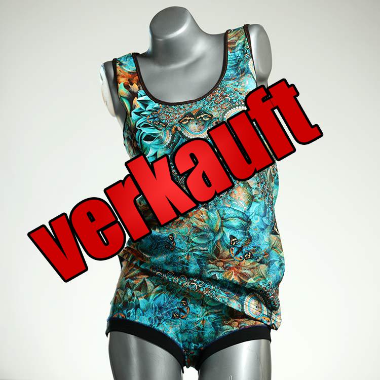 schöne süße farbige bequeme Unterwäsche Set für DamenPanty / Hotpant mit Top aus Biobaumwolle